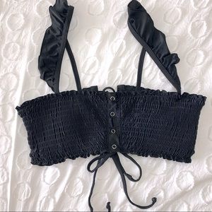 Black Bandeau Bikini Top